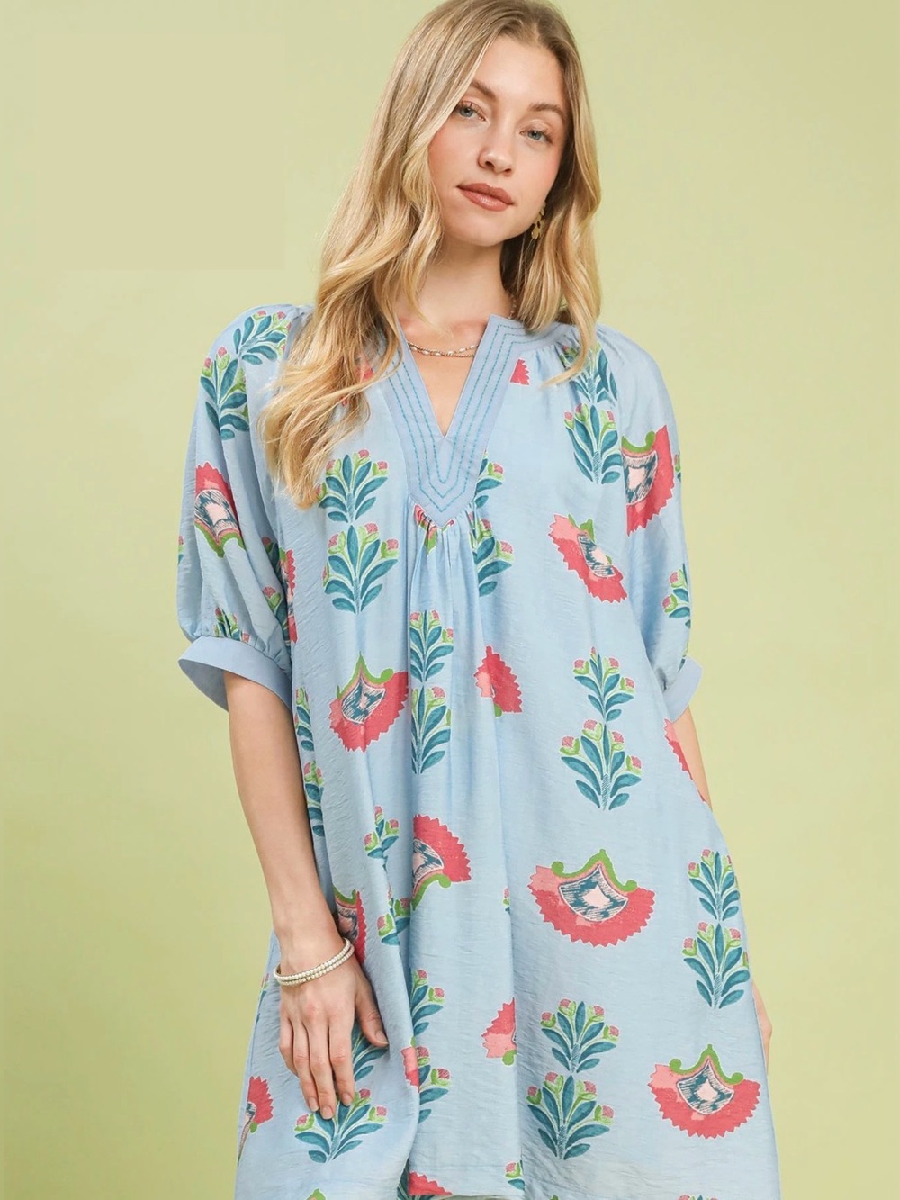 Umgee Abstract Print Mini Dress - Picture 1 of 6